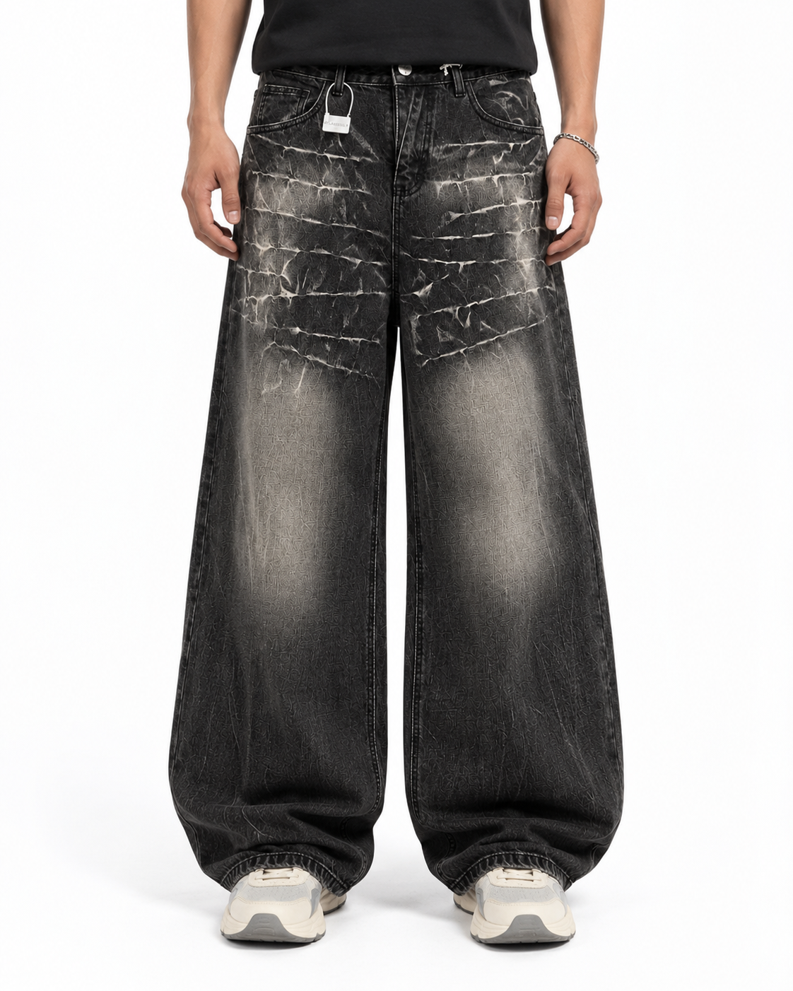 Heavy Whisker  Black Baggy Jeans