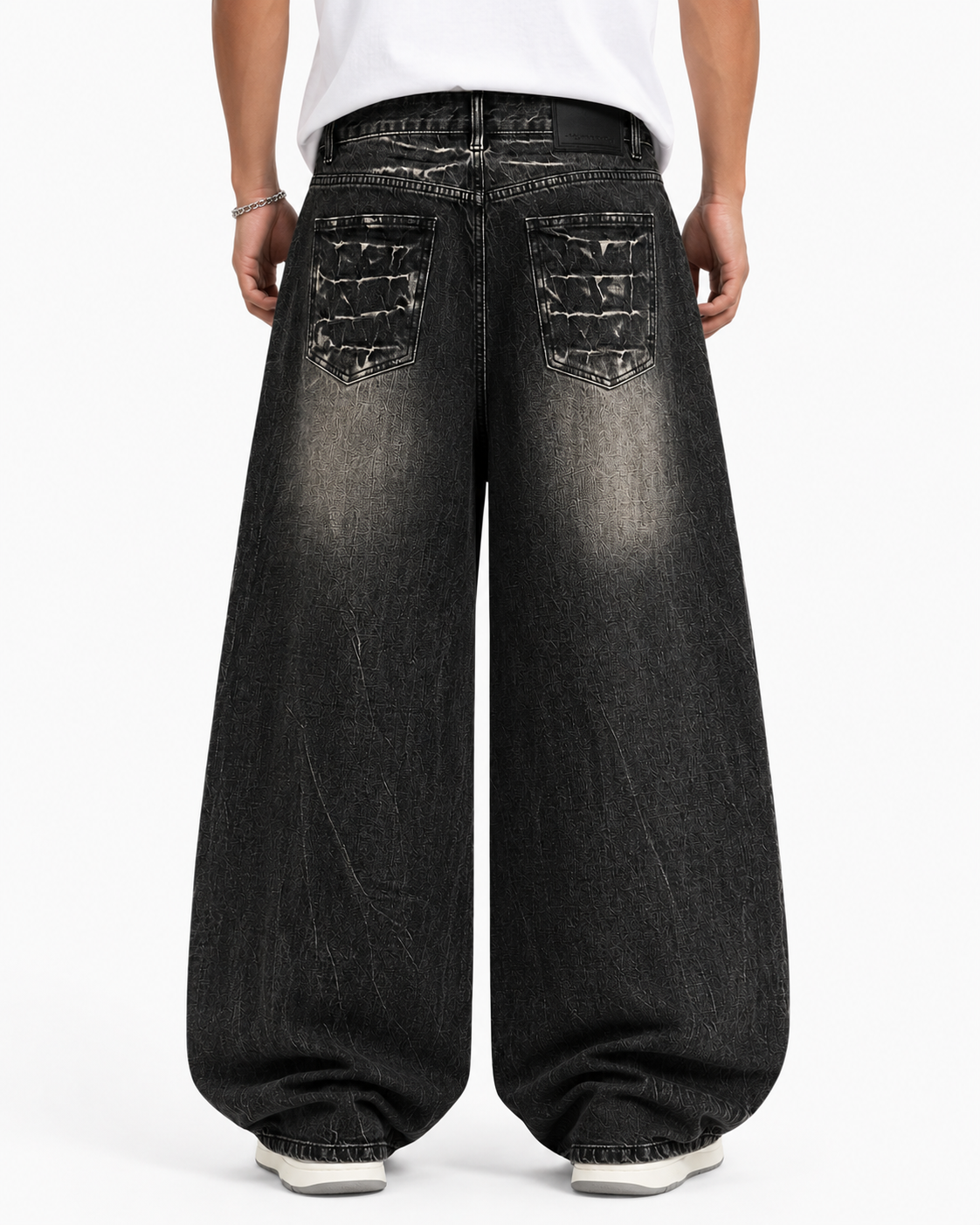 Heavy Whisker  Black Baggy Jeans