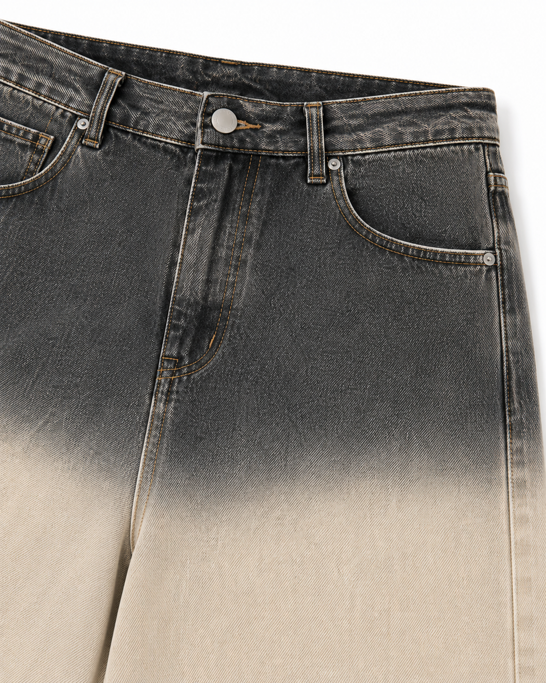 Grey and Cream Dip-Dye Balloon  Jeans