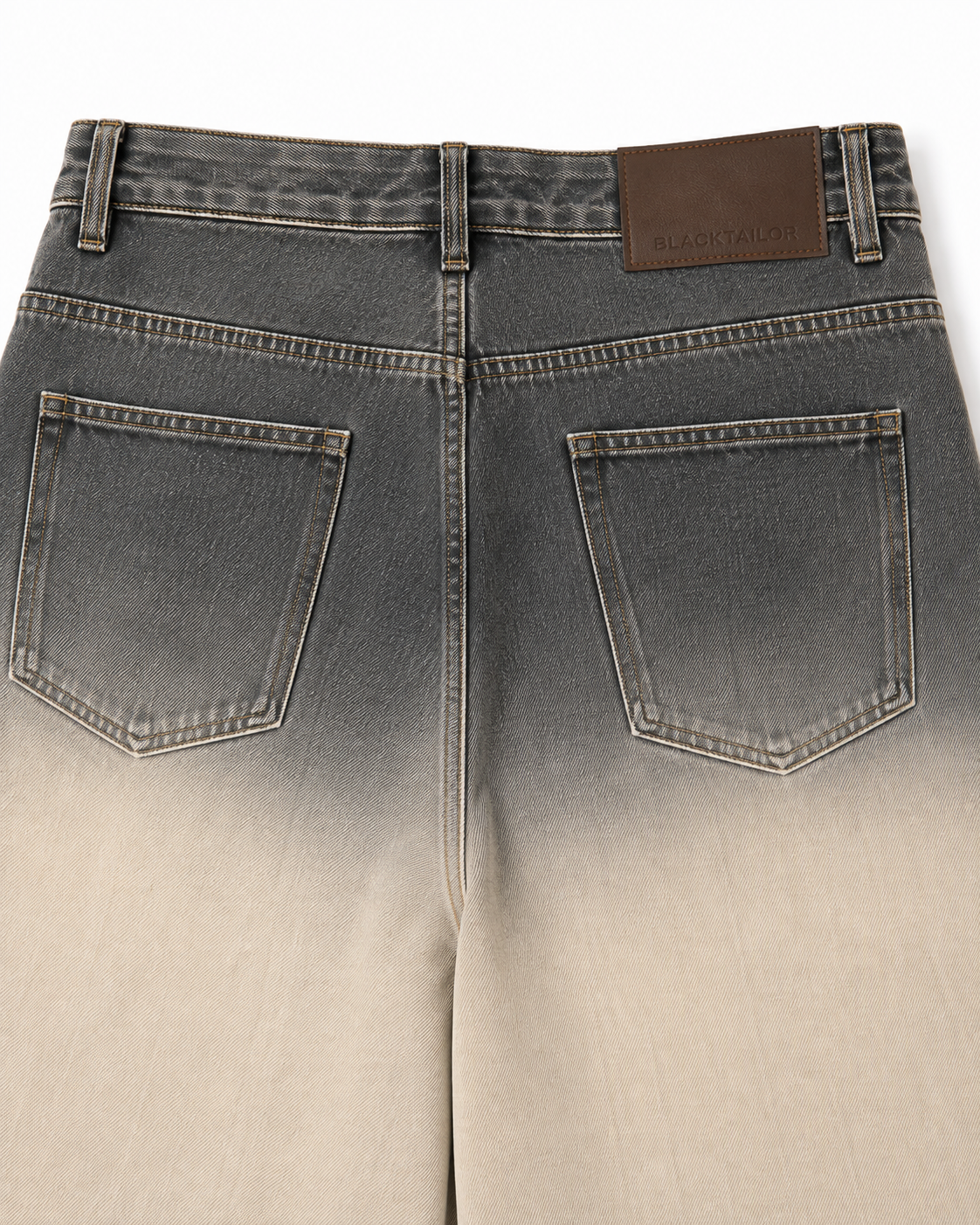 Grey and Cream Dip-Dye Balloon  Jeans