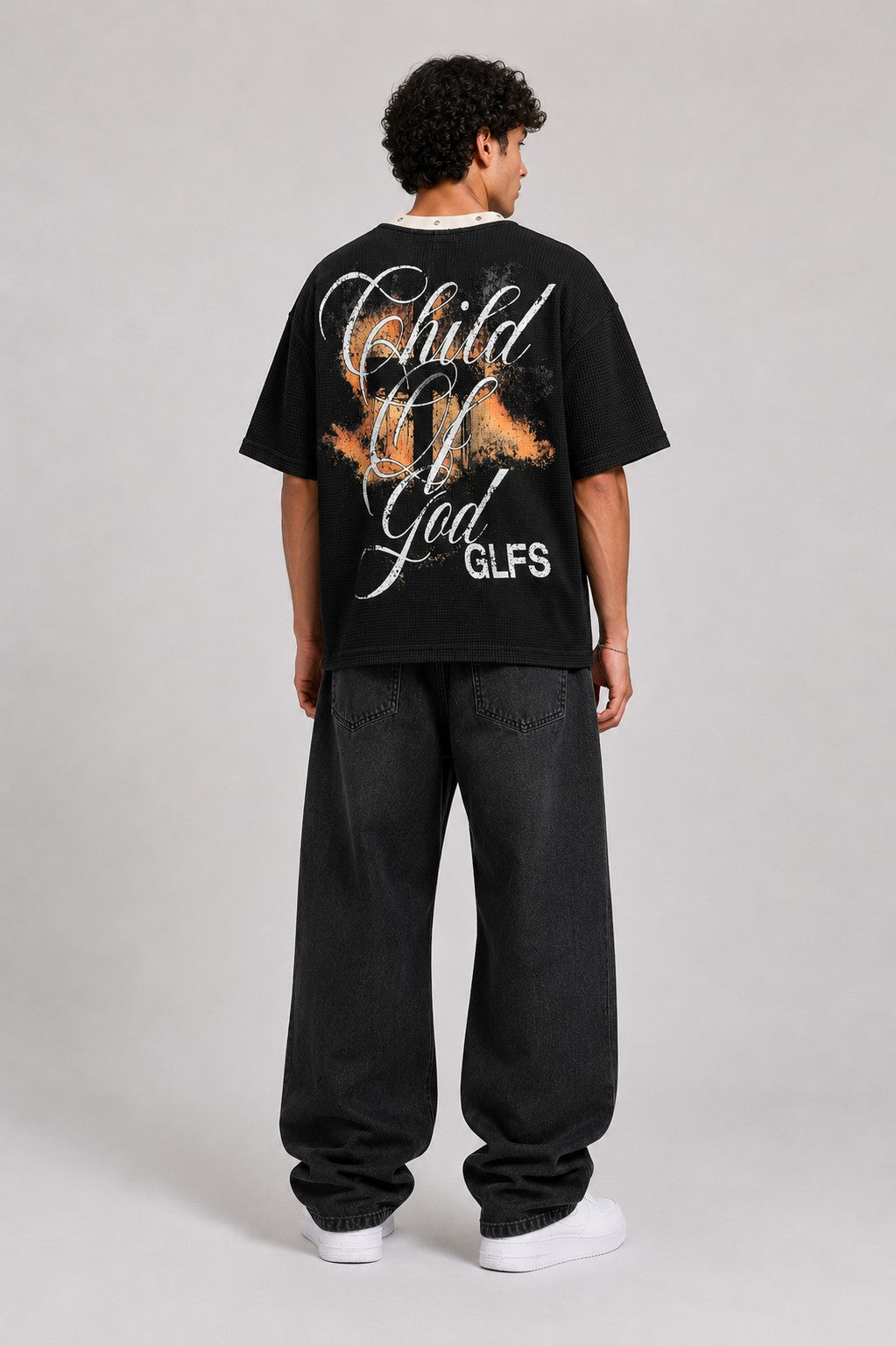 Graphic Waffle Knit T-Shirt