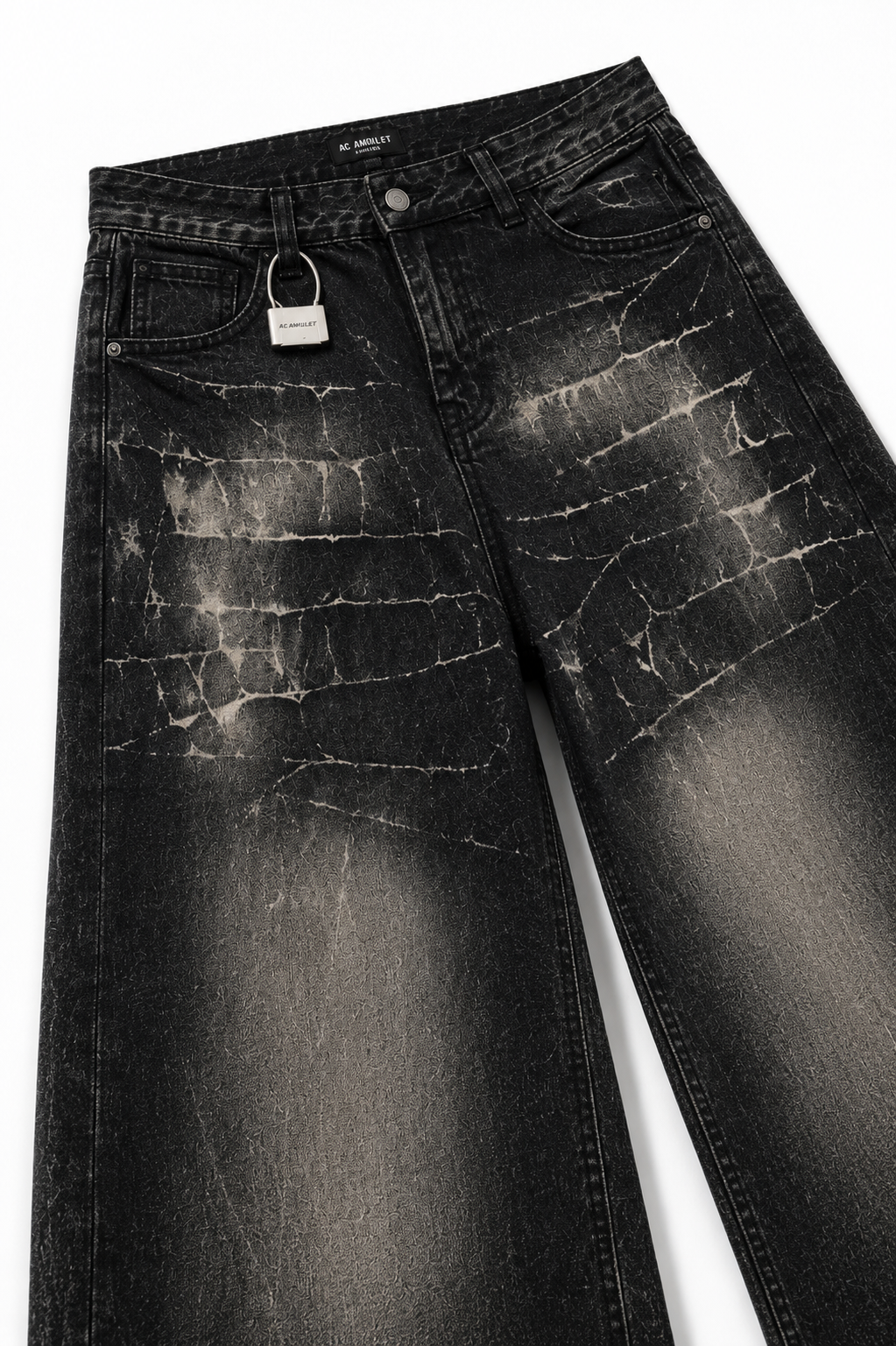 Heavy Whisker  Black Baggy Jeans