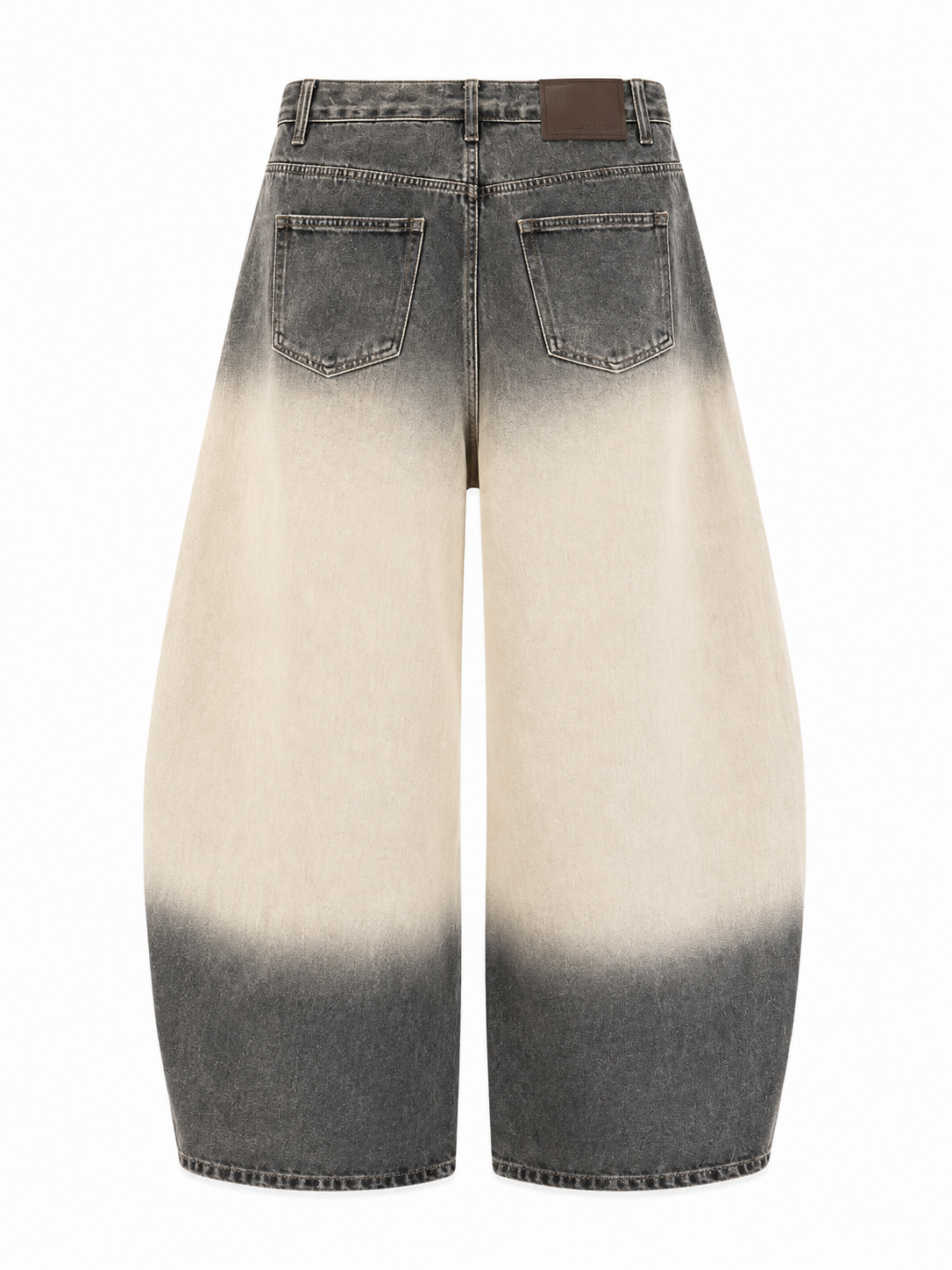 Grey and Cream Dip-Dye Balloon  Jeans