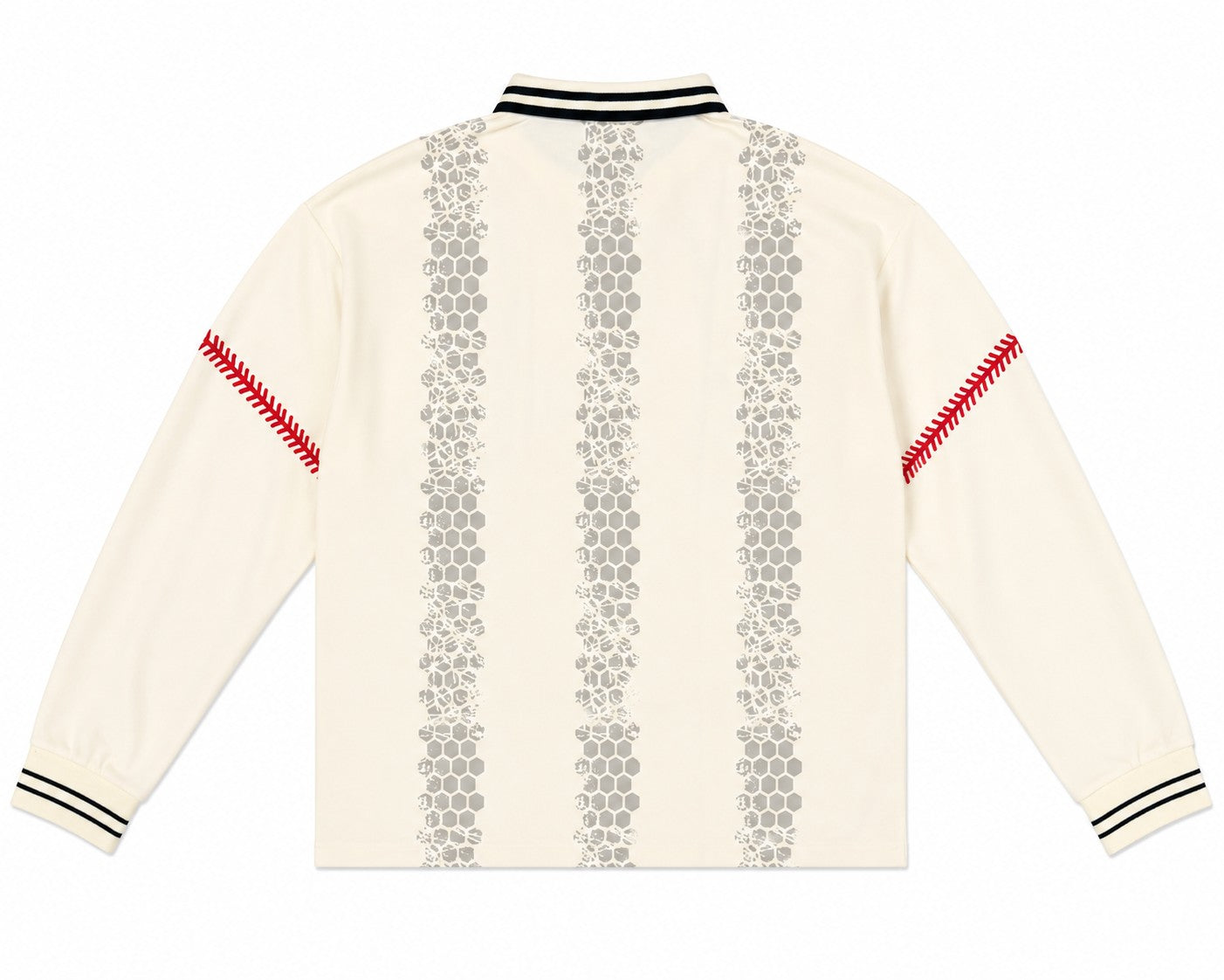 Graphic Long Sleeve  Polo OffWhite
